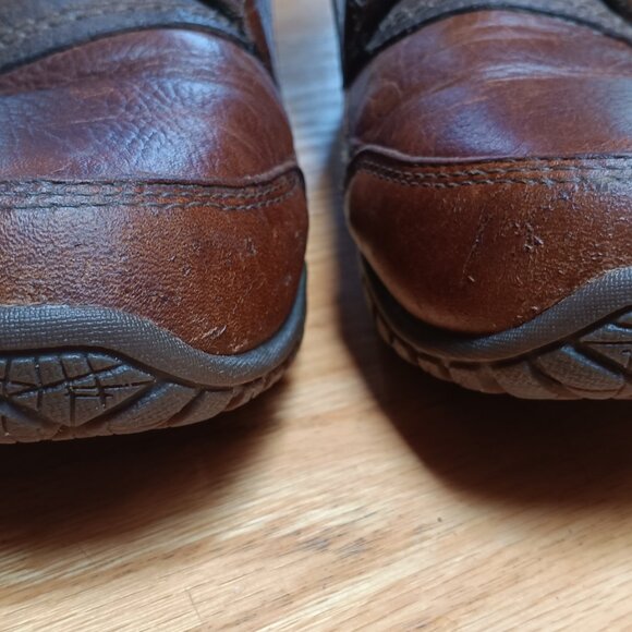 The North Face Purna Luxe Winter Boots Pebbled Leather Mid Calf Lace Up Brown Wo - Picture 7 of 12